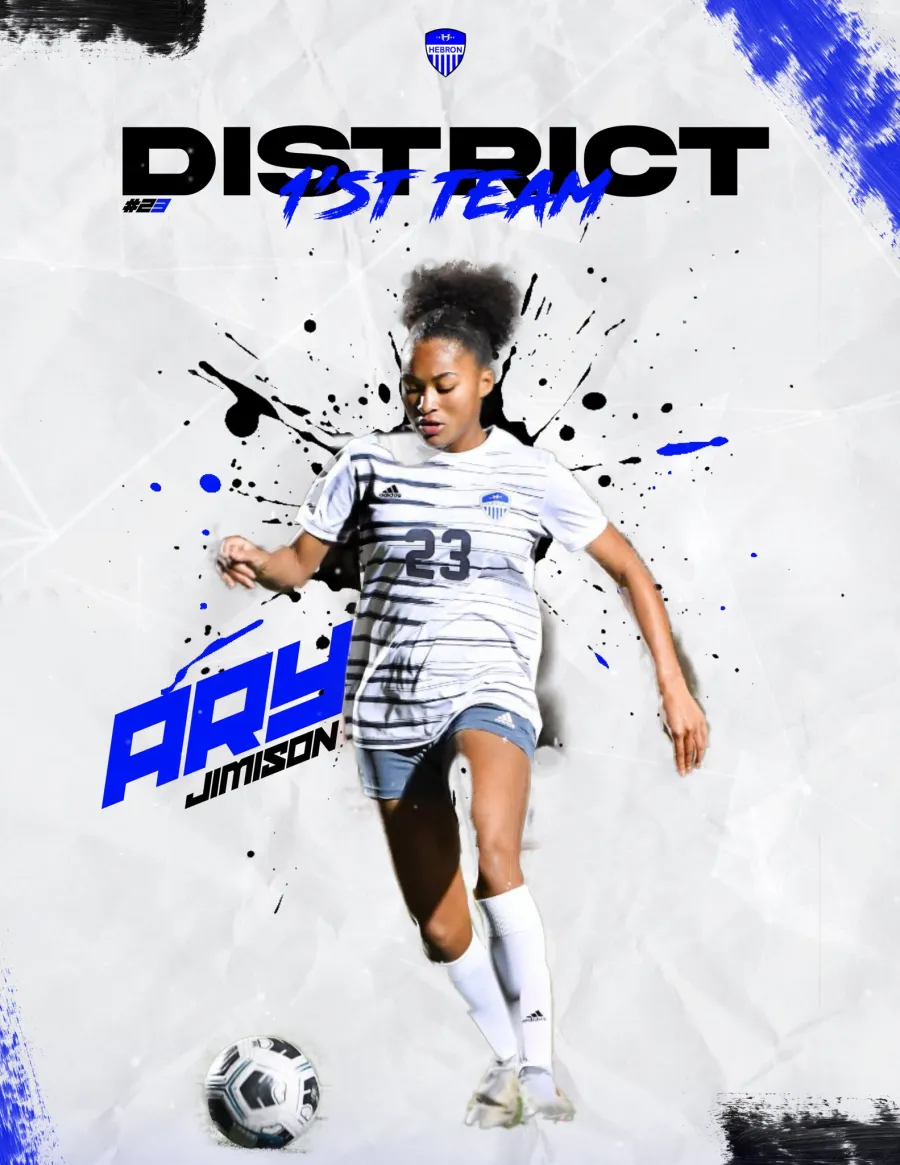 Hebron Athletics all-district first team soccer graphic
